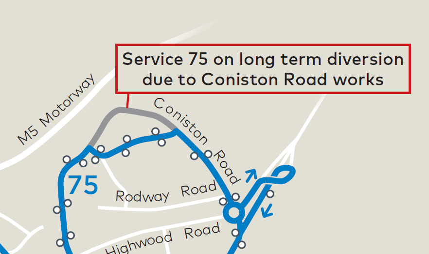 UPDATE Coniston Road Patchway CLOSURE 75 First Bus